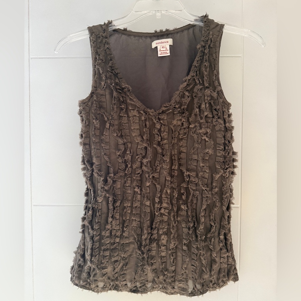 Sundance Olive Textured Tank Top